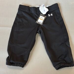 Under Armour Kids Black Softball pants size S NWT